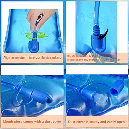 Jimugor Hydration Bladder, Water Reservoir Pack with Tube for 2/3 Liter (70/100 Oz) Backpack System
