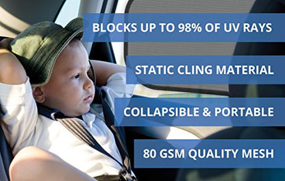 Car Sun Shade for Side and Rear Window (4 Pack)
