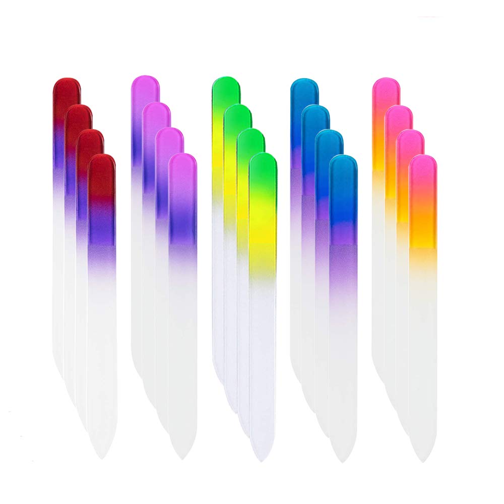 20 Piece Double Sided Glass Nail File Set 