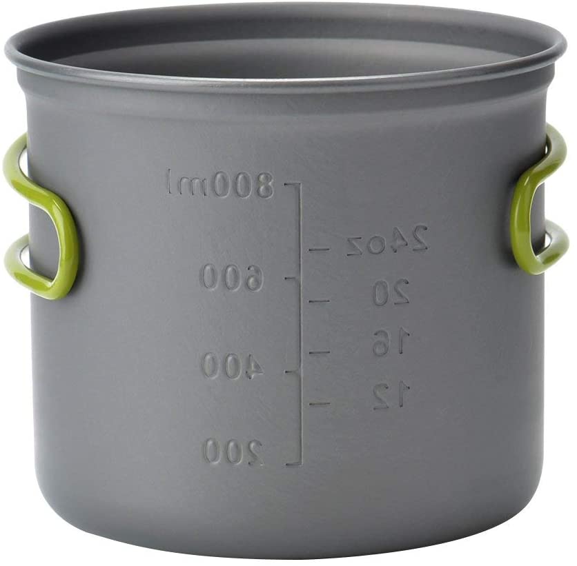 wuudi Camping Equipment, Outdoor Camping Pots and Pans Set 2PCS Camping Cookware