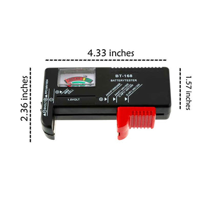 4 Pack Battery Tester, Universal Battery Checker for AA / AAA / C / D / 9V / 1.5V Button Cell Batteries