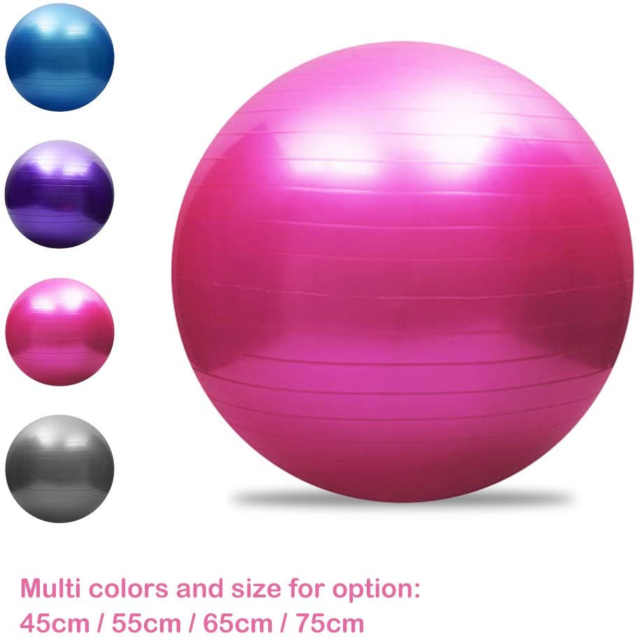 Lixada Yoga Mat Set - Include Exercise Ball,Jump Rope, Ankle Puller, Pilates Ball with Pipe, Yoga Mat with Carrying Strap and Storage Bag for Yoga, Pilates and Fitness(Optional)