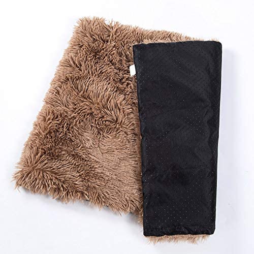 SOFISO Dog Bed Cat Bed Ultra Soft Plush Dog Crate Mat Pet Beds Mat for Cage Sofa Car Anti Slip Pet Cushion Self-Warming Dog Crate Bed Machine Washable(S-M-L)