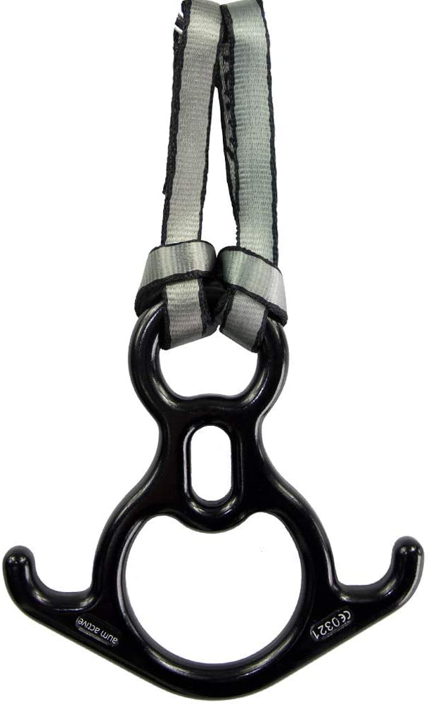 Aum Active Aerial Silks Beginner Kit - Acrobatic Flying Dance Yoga Trapeze Aerial Yoga Hammock Swing - Includes 9 Yards of Aerial Tricot Fabric, Hardware & Guide - for Rigging Point Upto 13ft