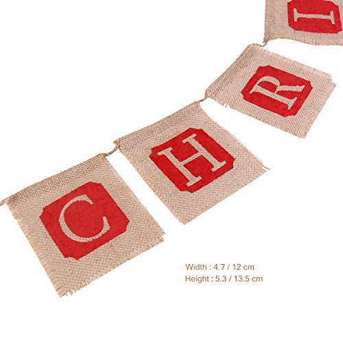 "Merry Christmas" Burlap Banner Decoration