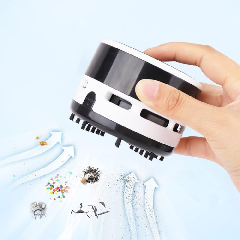 Mini Desk Vacuum Cleaner – Portable Cordless Desktop Sweeper for Home, Office & Car – Crumb, Dust & Pet Hair Cleaner, No Battery Included