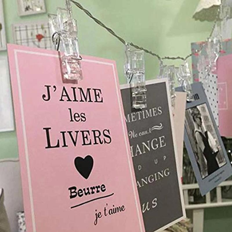 Battery Operated LED Hanging Decorative Picture Photo Clip String Lights
