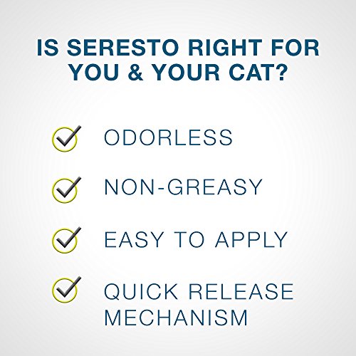 Bayer Seresto Flea and Tick Collar for Cat, all weights, 8 Month Protection, All sizes