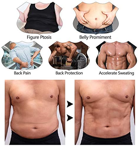 Men's Weight Loss Waist Trainer Sauna Vest 