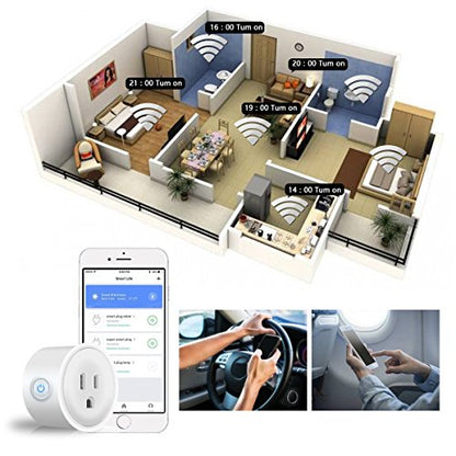 4 Pack: WiFi Smart Plug Outlet Adapters