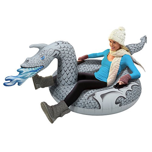 GoFloats Winter Snow Tube - The Ultimate Sled (Choose from Unicorn, Ice Dragon, Polar Bear, Penguin, Flamingo)