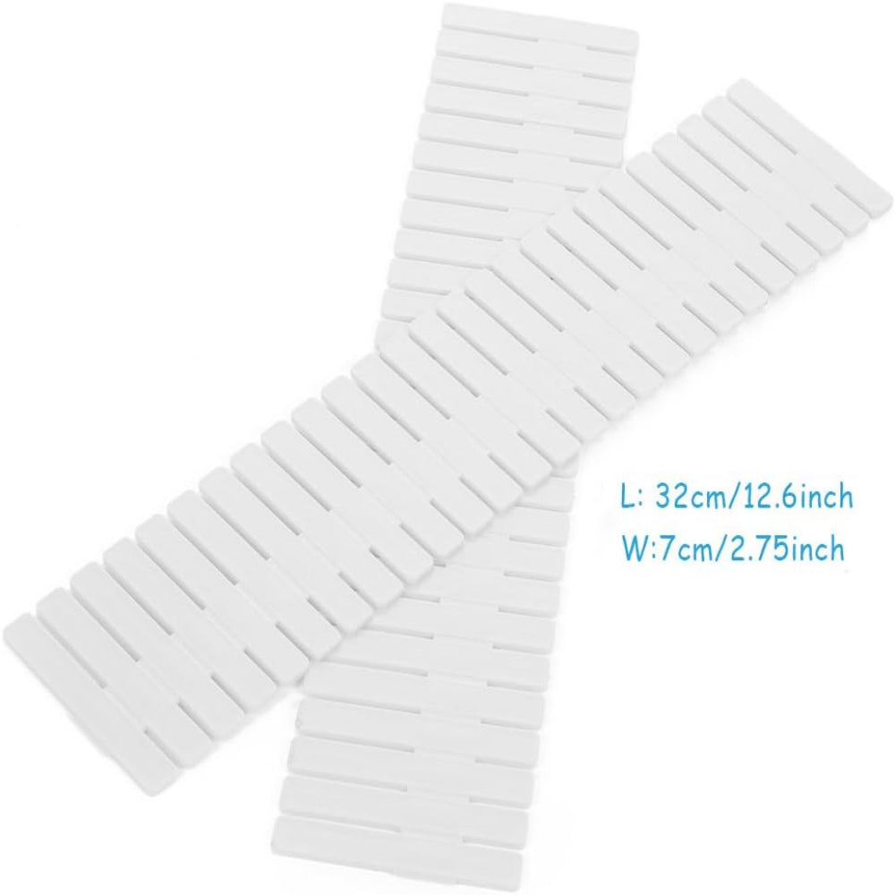 8-Piece Drawer Divider Set – Adjustable Grid Organizer for Socks, Underwear, and Closet Storage