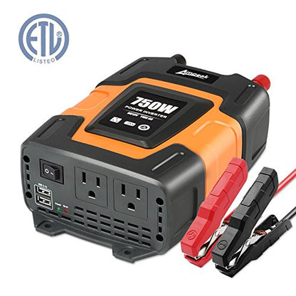 400W Power Inverter DC 12V to 110V AC Car Inverter with 3.1A Dual USB Converter