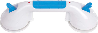 Carex Suction Shower Grab Bar – 12” Ultra Grip Shower Handle - Dual Locking Grab Bars for Bathtubs and Showers – Seniors, Disabled, Handicap, Elderly Assistance Product