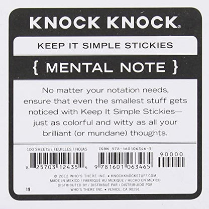 Funny Mental Note Sticky Notepad