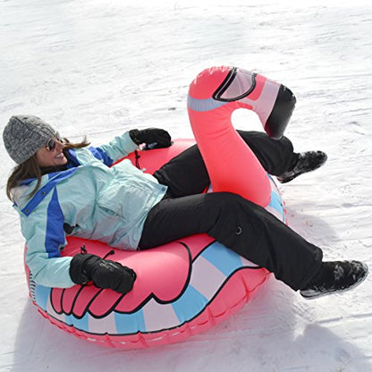 GoFloats Winter Snow Tube - The Ultimate Sled (Choose from Unicorn, Ice Dragon, Polar Bear, Penguin, Flamingo)