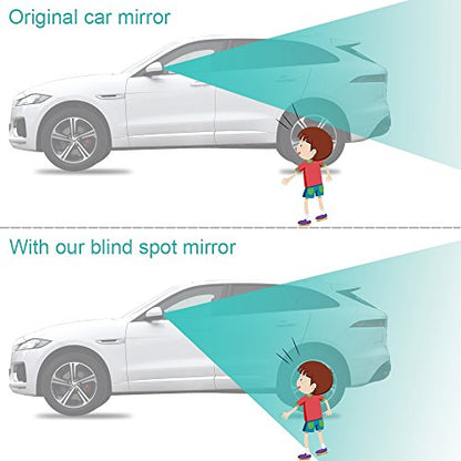 2 Pack: Convex Adjustable Blind Spot Mirrors