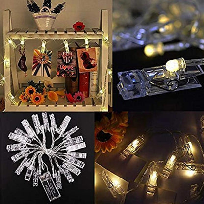 Battery Operated LED Hanging Decorative Picture Photo Clip String Lights