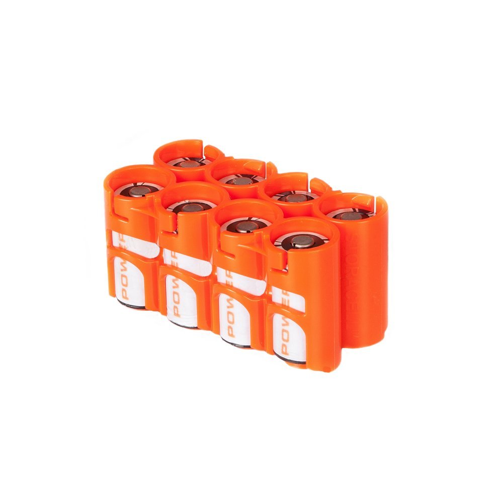 Storacell by Powerpax SlimLine CR123 Battery Caddy, Military Green, Holds 4 Batteries