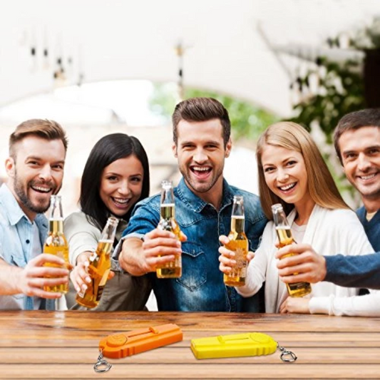 3 Pack: Zappa Bottle Cap Launcher Keychain - Orange, Yellow and, White