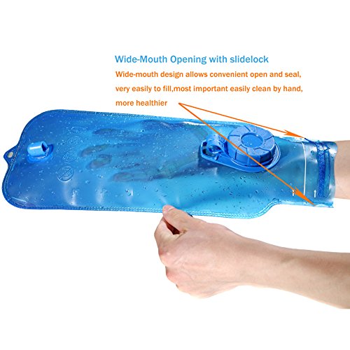 Jimugor Hydration Bladder, Water Reservoir Pack with Tube for 2/3 Liter (70/100 Oz) Backpack System