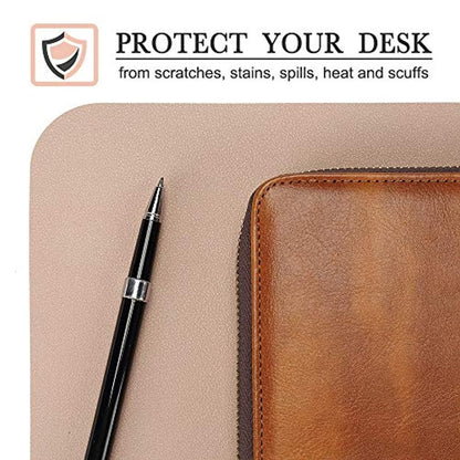 Dual Sided Waterproof Leather Desk Mat