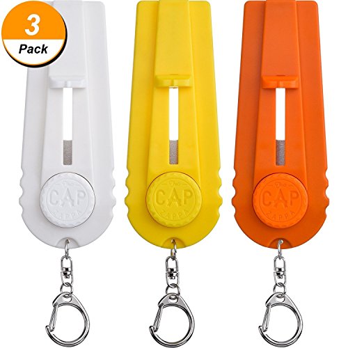 3 Pack: Zappa Bottle Cap Launcher Keychain - Orange, Yellow and, White