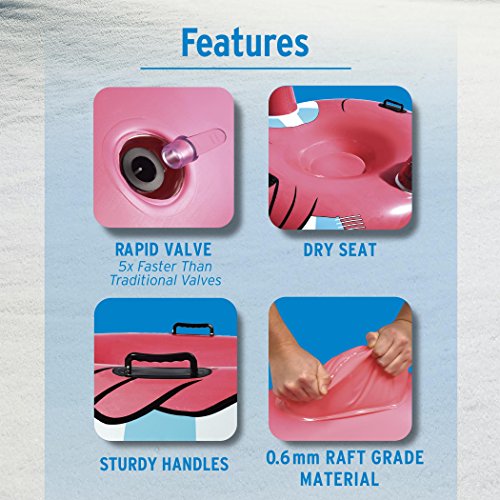 GoFloats Winter Snow Tube - The Ultimate Sled (Choose from Unicorn, Ice Dragon, Polar Bear, Penguin, Flamingo)