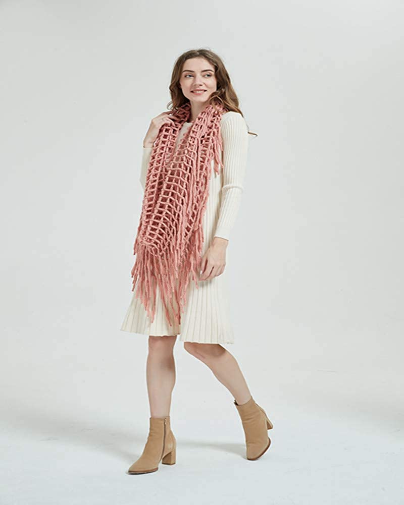 Winter Women Thick Cable Knit Ribbed Infinity Circle Loop Scarf