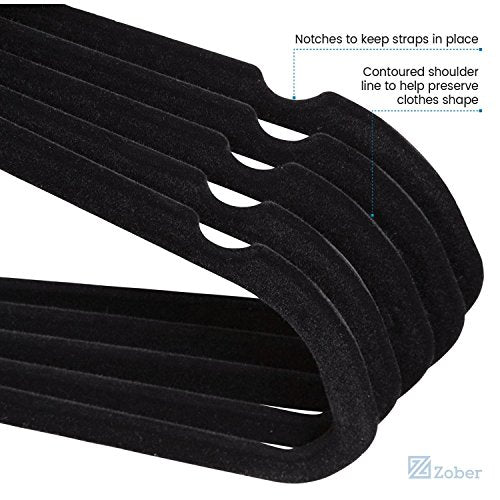 30 Pack: Premium Quality Space Saving Velvet Durable Clothing Hangers