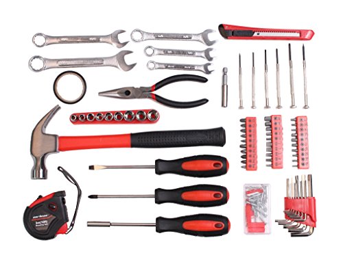 148-Piece Tool Set - General Household Hand Tool Kit with Plastic Toolbox Storage Case