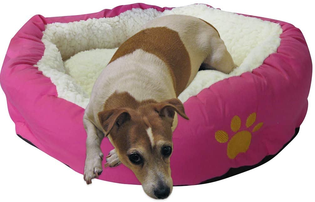 Resulzon Cute Paw Print Comfortable Pets Dog Cats Puppy Kitten Nest Mat Pad Soft Fleece Bed