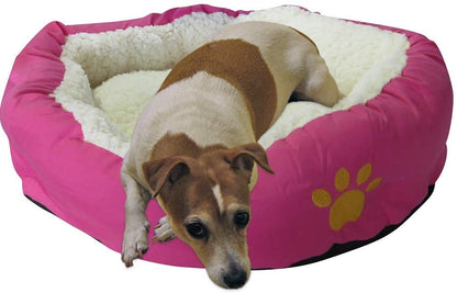 Resulzon Cute Paw Print Comfortable Pets Dog Cats Puppy Kitten Nest Mat Pad Soft Fleece Bed