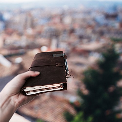 Refillable Leather Traveler's Journal Kit