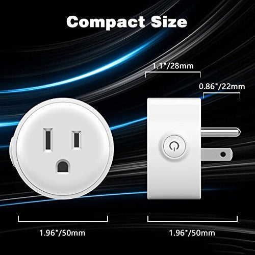 4 Pack: WiFi Smart Plug Outlet Adapters