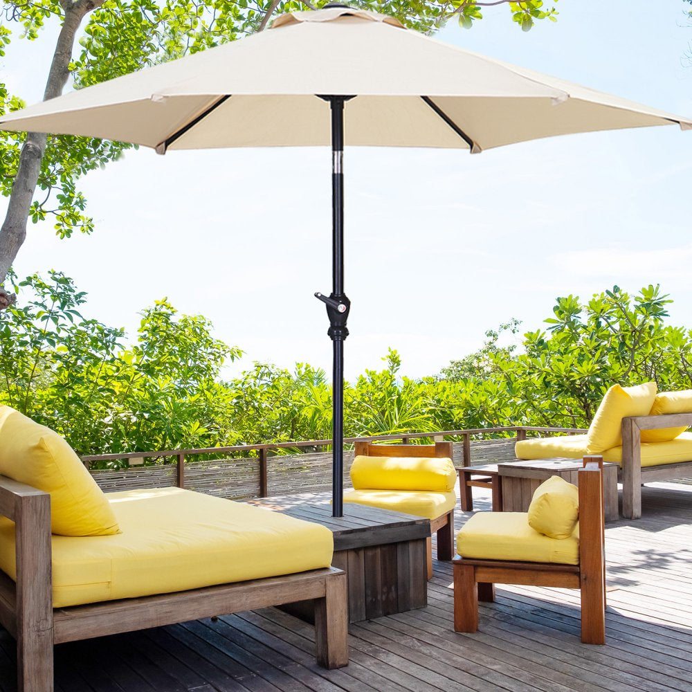 7.5FT Patio Umbrella with Push Button Tilt and Crank