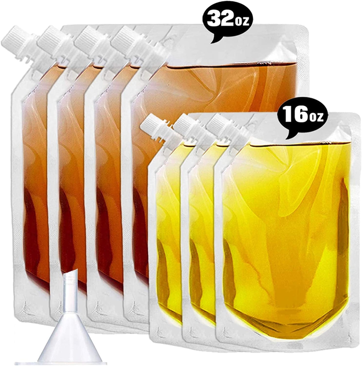 Flasks Set for Liquor Cruise Kit,Rum Runner Plastic Liquor Bags to Sneak Alcohol,Juice Travel Plastic Bags Drink Bags for Travel Outdoor Sports, Concerts, Events（8oz X 10）