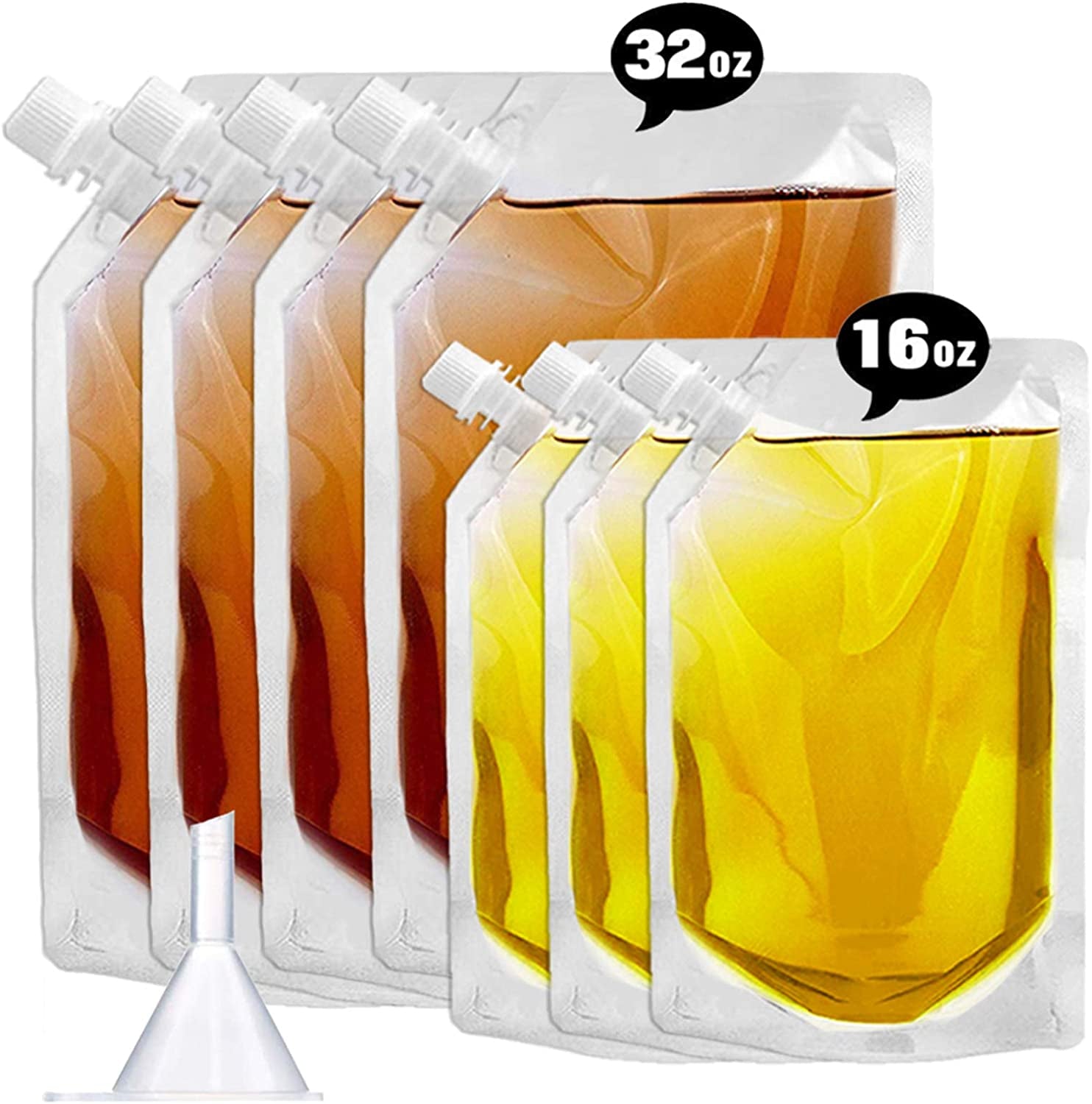 Flasks Set for Liquor Cruise Kit,Rum Runner Plastic Liquor Bags to Sneak Alcohol,Juice Travel Plastic Bags Drink Bags for Travel Outdoor Sports, Concerts, Events（8oz X 10）