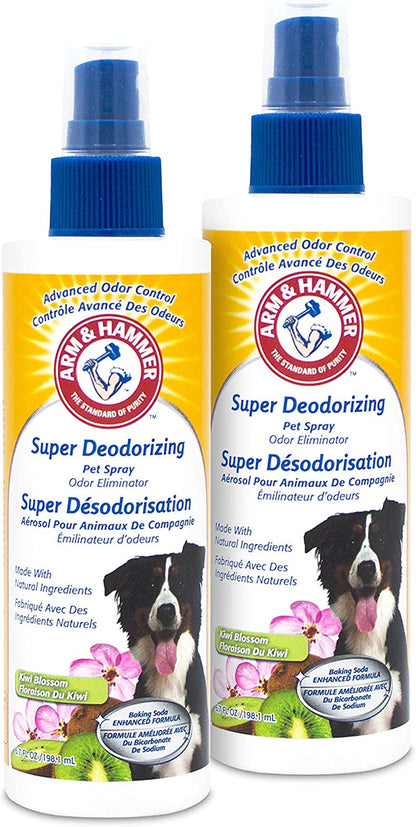 Arm & Hammer for Pets Super Deodorizing Spray for Dogs | Best Odor Eliminating Spray for All Dogs & Puppies | Fresh Kiwi Blossom Scent That Smells Great, 8 Ounces