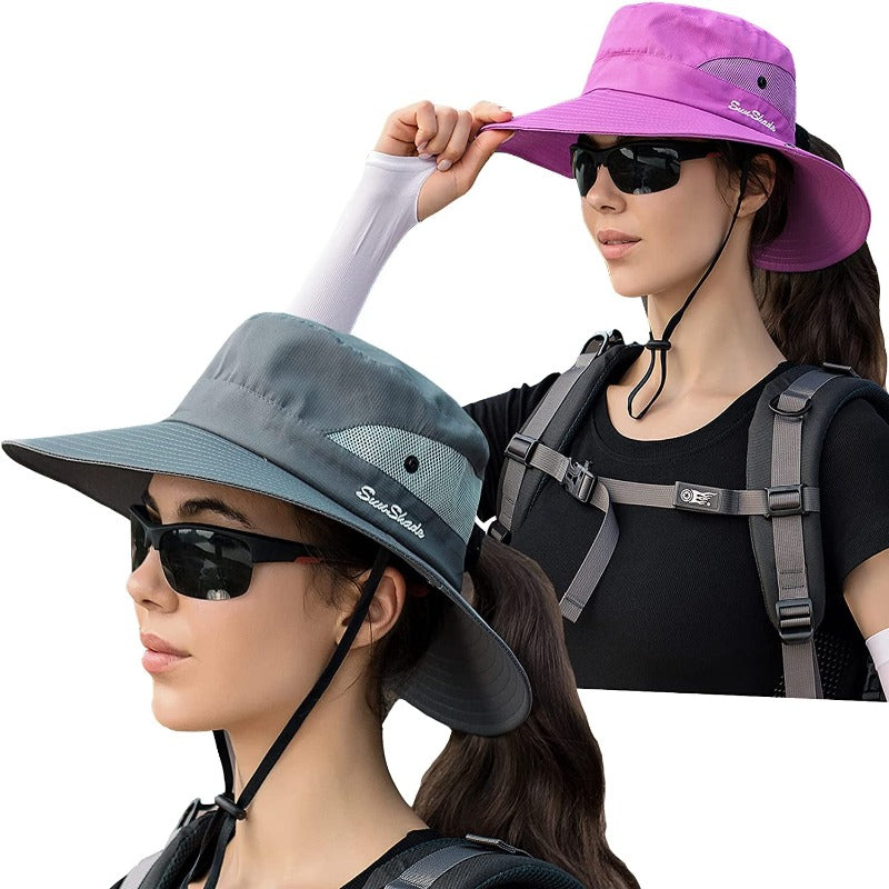 2 Pack Sun Hat for Women or Men 3” Wide Brim UPF 50+