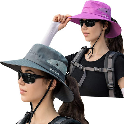 2 Pack Sun Hat for Women or Men 3” Wide Brim UPF 50+