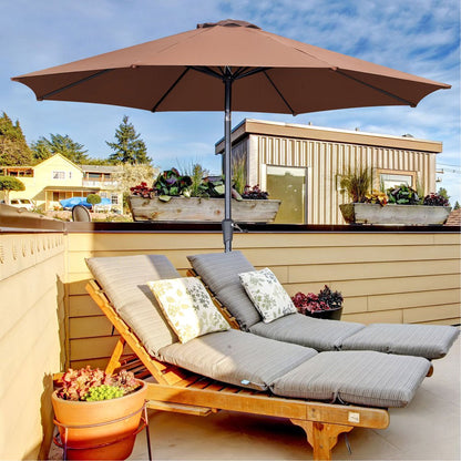 7.5FT Patio Umbrella with Push Button Tilt and Crank