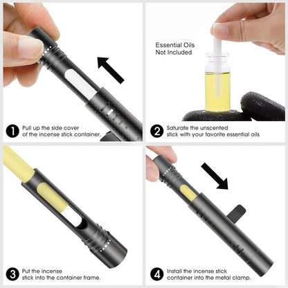 2-Pack Car Air Freshener Vent Clips with 12 Refill Sticks