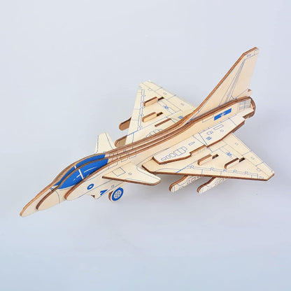  3D Wooden Puzzle Model Fighter Jet