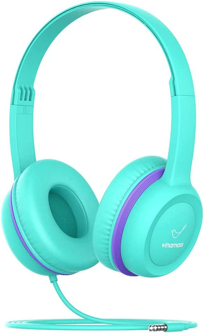  Wired Headphones with Safe Volume Limiter, Adjustable and Flexible for Kids