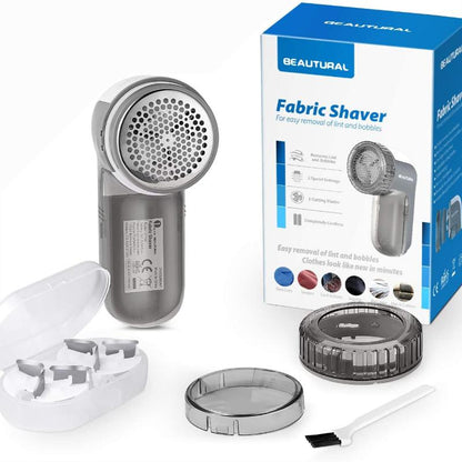 Fabric Shaver and Lint Remove with 2-Speeds and 2 Replaceable Stainless Steel Blades
