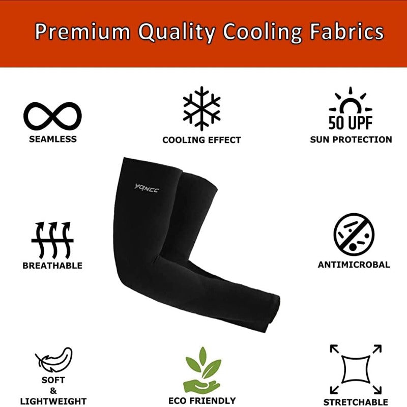 4 Pairs UV Sun Protection Arm Sleeves for Men & Women - UPF 50 Sports Compression Cooling Arm Sleeves