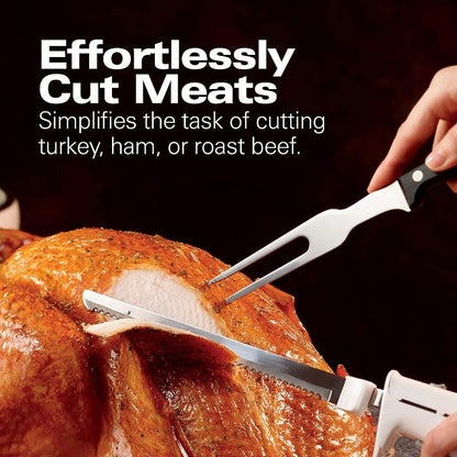 Hamilton Beach Electric Knife for Carving Meats, Poultry, Bread, Crafting Foam & More Includes Storage Case & Serving Fork