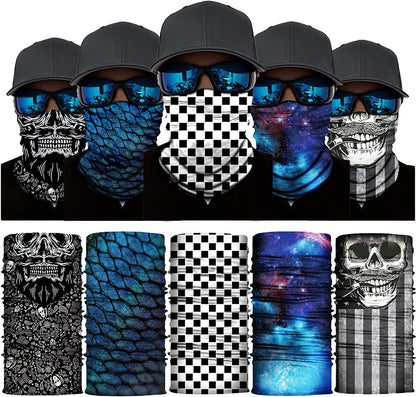  10 Packs Motorcycle Accessories, 5PCS Dirt Bike Ski Goggles Dustproof Windproof Safety Glasses and 5PCS Face Masks