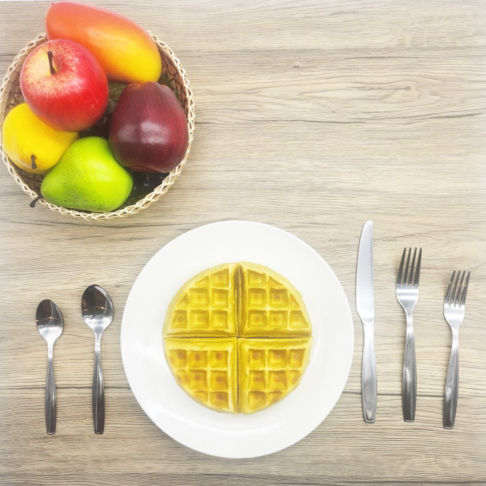 20 Piece Stainless Steel Flatware Set, Silver, Tableware Service for 4